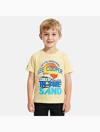 Lee Cooper - Camiseta de manga corta para niño con diseño colorido