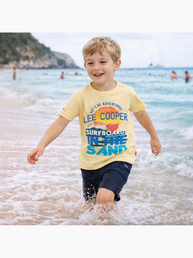 Lee Cooper - Camiseta de manga corta para niño con diseño colorido Amarillo - Kiabi