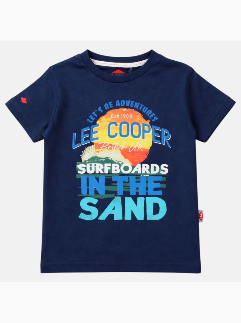 Lee Cooper - Camiseta de manga corta para niño con diseño colorido Azul marino - Kiabi