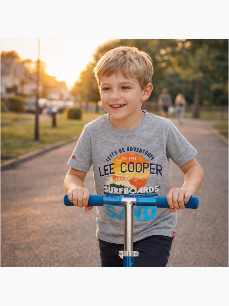 Lee Cooper - Camiseta de manga corta para niño con diseño colorido Gris - Kiabi