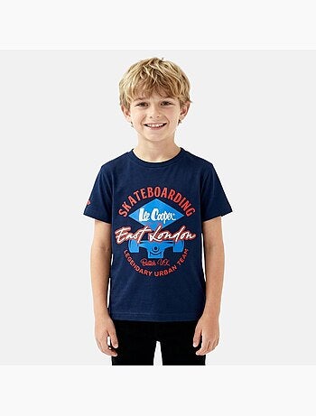 Lee Cooper - Camiseta de manga corta para niño con estampado