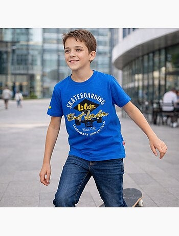 Lee Cooper - Camiseta de manga corta para niño con estampado