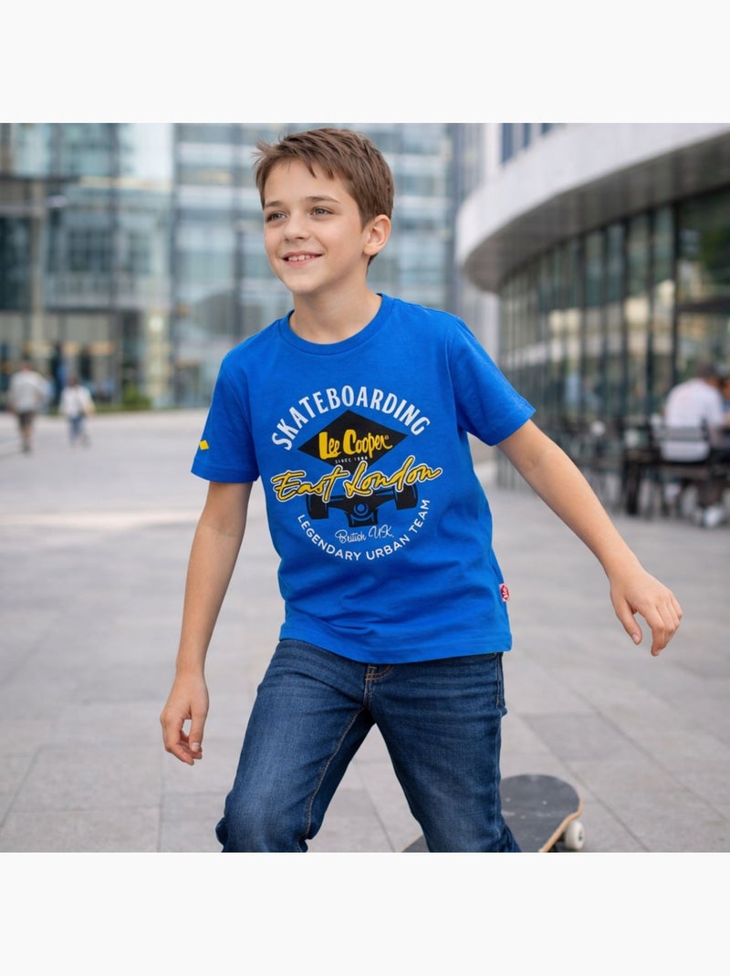 Lee Cooper - Camiseta de manga corta para niño con estampado Azul - Kiabi