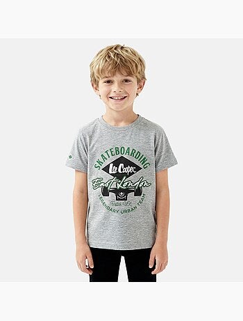 Lee Cooper - Camiseta de manga corta para niño con estampado