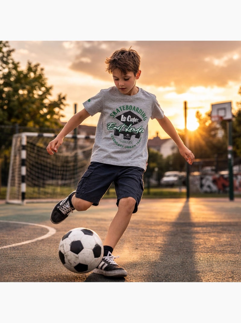 Lee Cooper - Camiseta de manga corta para niño con estampado Gris - Kiabi