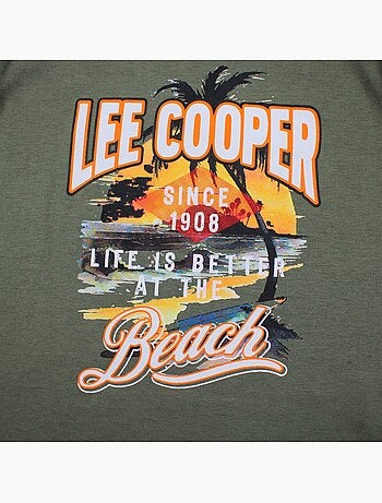 Lee Cooper - Camiseta de manga corta para niño con estampado playero