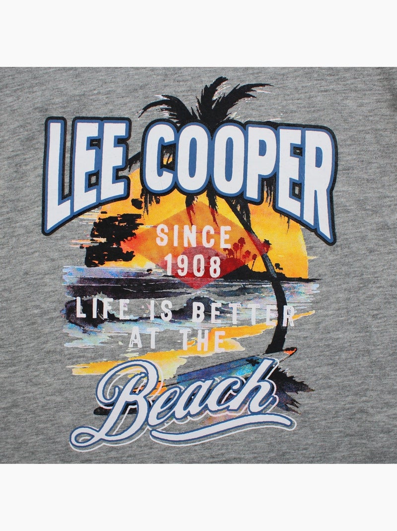 Lee Cooper - Camiseta de manga corta para niño con estampado playero Gris - Kiabi