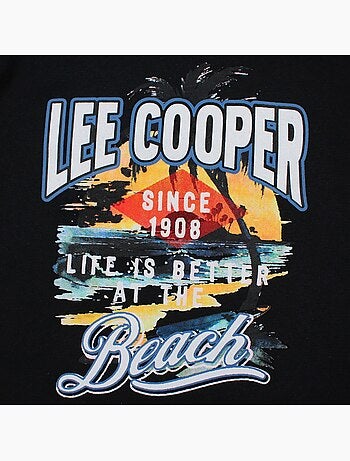 Lee Cooper - Camiseta de manga corta para niño con estampado playero