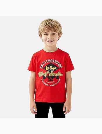 Lee Cooper - Camiseta de manga corta para niño con estampado