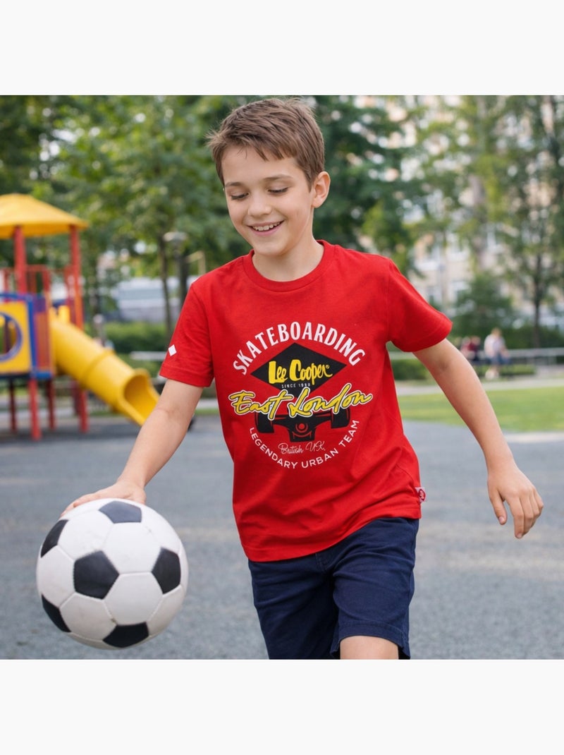Lee Cooper - Camiseta de manga corta para niño con estampado Rojo - Kiabi