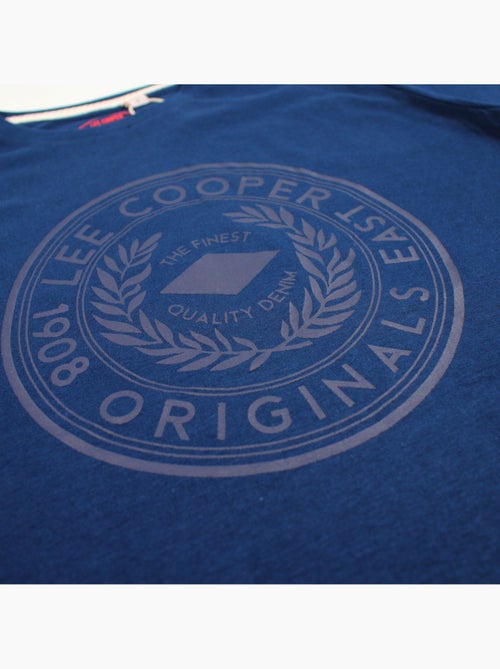 Lee Cooper - Camiseta hombre azul marino manga corta con logo embossado - Kiabi