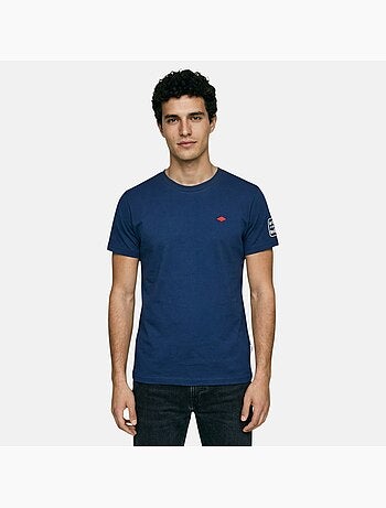 Lee Cooper - Camiseta hombre azul marino manga corta cuello redondo