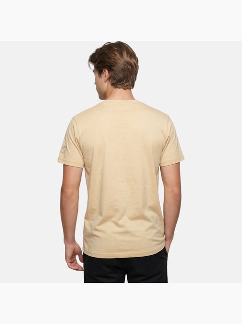 Lee Cooper - Camiseta hombre beige manga corta con bolsillo contrastado - Kiabi