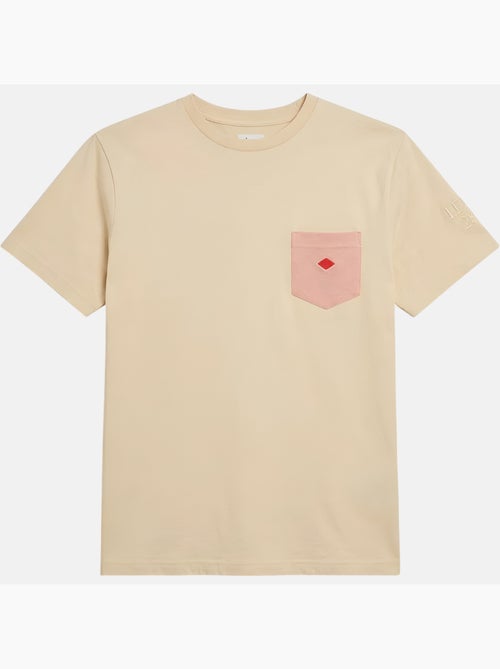 Lee Cooper - Camiseta hombre beige manga corta con bolsillo contrastado - Kiabi