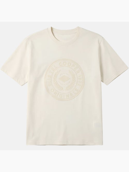 Lee Cooper - Camiseta hombre blanco manga corta con logo embossado - Kiabi