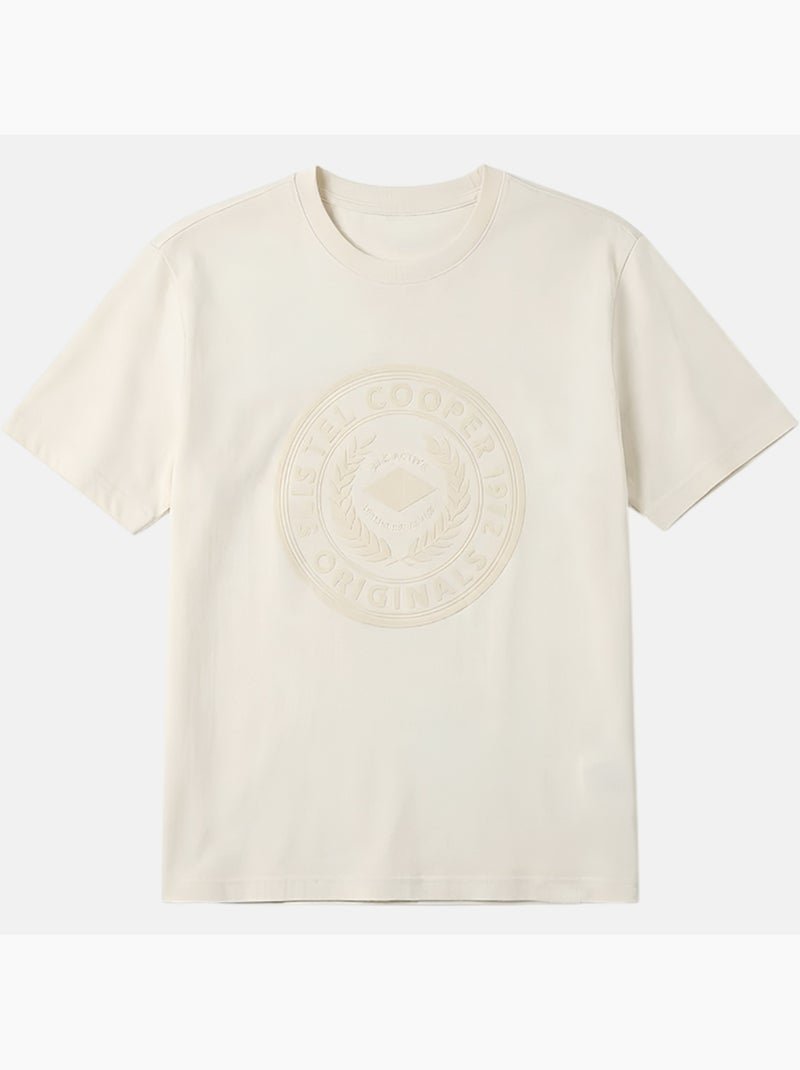 Lee Cooper - Camiseta hombre blanco manga corta con logo embossado Blanco - Kiabi