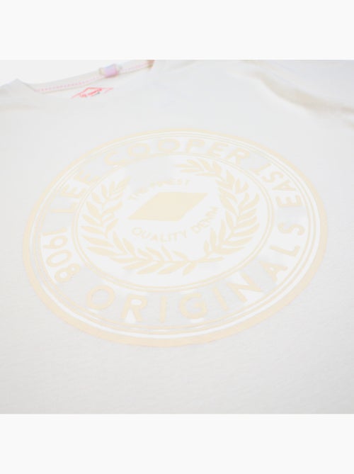 Lee Cooper - Camiseta hombre blanco manga corta con logo embossado - Kiabi