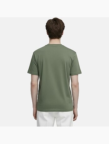 Lee Cooper - Camiseta hombre caqui manga corta con logo embossado
