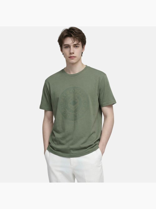 Lee Cooper - Camiseta hombre caqui manga corta con logo embossado - Kiabi