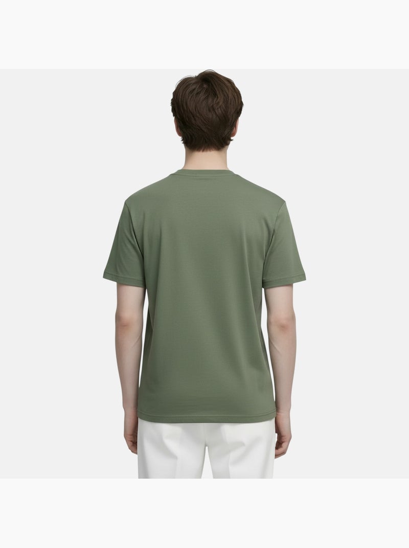 Lee Cooper - Camiseta hombre caqui manga corta con logo embossado Caqui - Kiabi