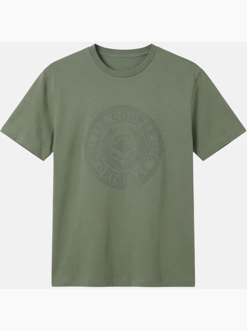 Lee Cooper - Camiseta hombre caqui manga corta con logo embossado - Kiabi
