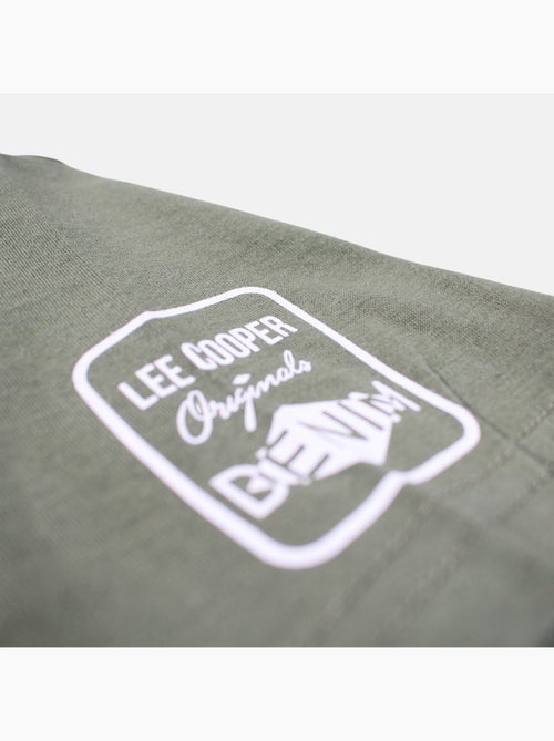 Lee Cooper - Camiseta hombre caqui manga corta cuello redondo - Kiabi
