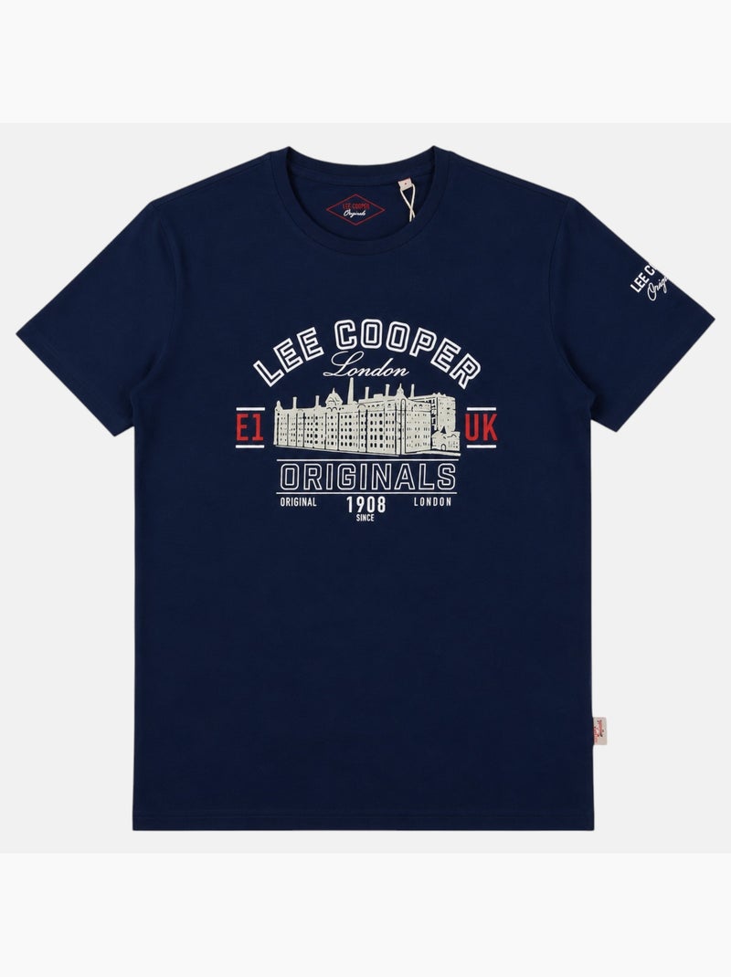 Lee Cooper - Camiseta hombre  de manga corta Azul marino - Kiabi