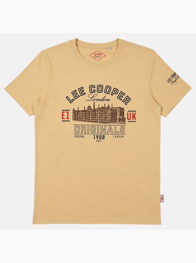 Lee Cooper - Camiseta hombre  de manga corta Beige - Kiabi