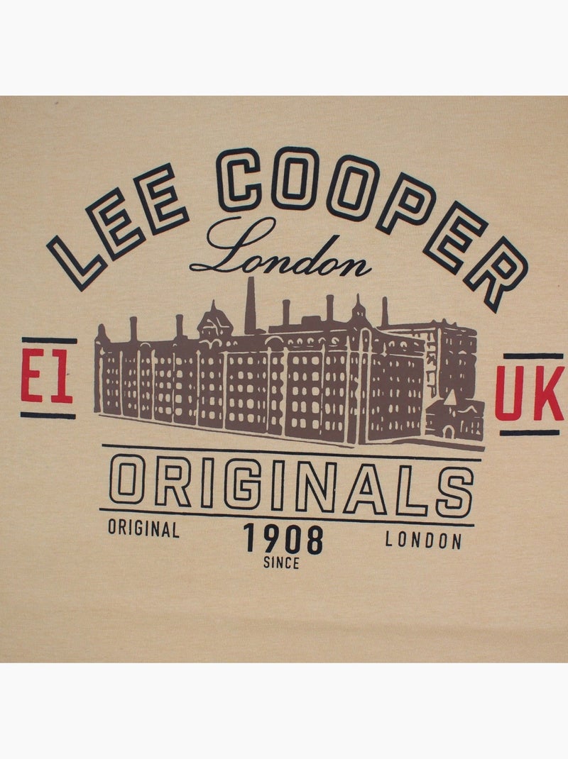 Lee Cooper - Camiseta hombre  de manga corta Beige - Kiabi