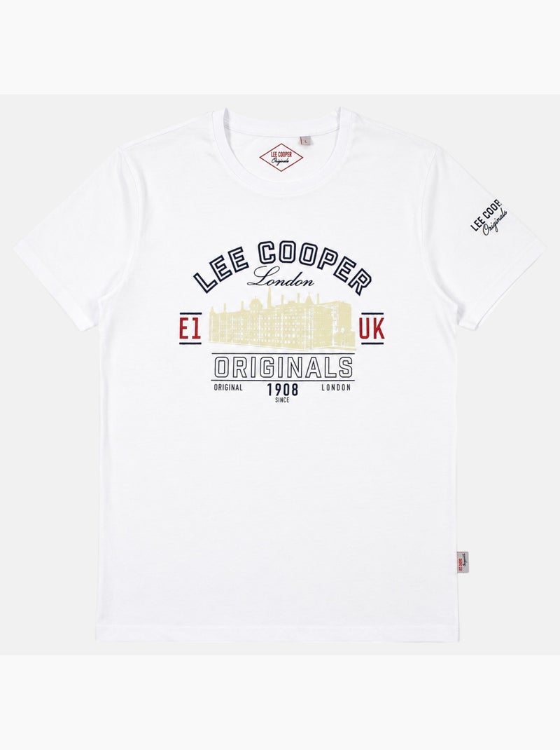 Lee Cooper - Camiseta hombre  de manga corta Blanco - Kiabi