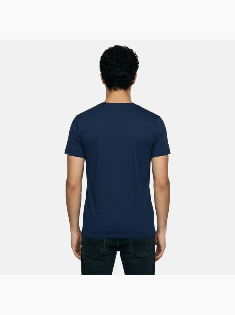 Lee Cooper - Camiseta hombre de manga corta con cuello en V Azul marino - Kiabi