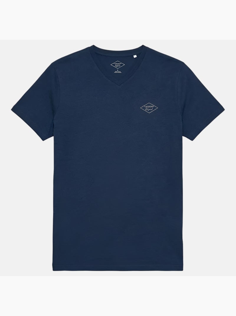 Lee Cooper - Camiseta hombre de manga corta con cuello en V Azul marino - Kiabi