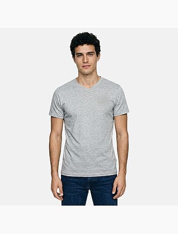 Lee Cooper - Camiseta hombre de manga corta con cuello en V