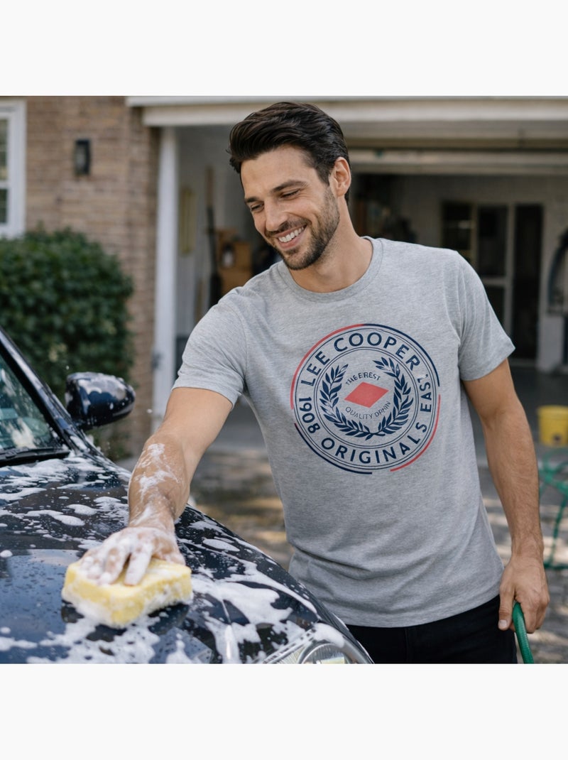 Lee Cooper - Camiseta hombre  de manga corta Gris - Kiabi