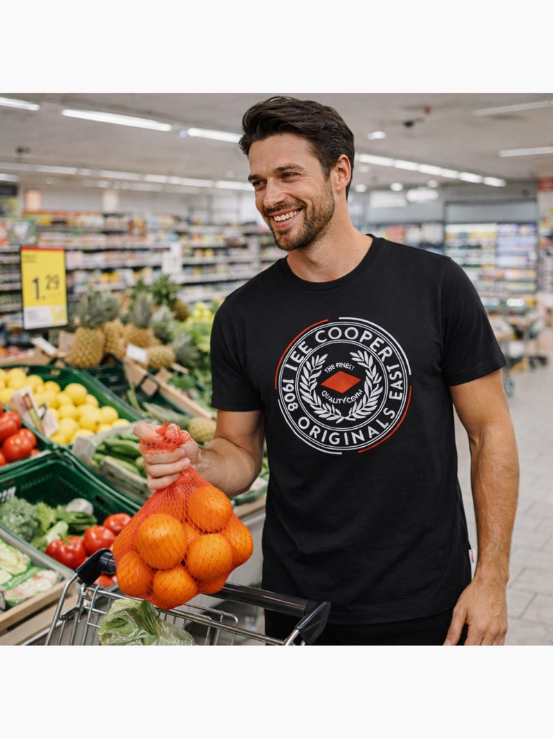 Lee Cooper - Camiseta hombre  de manga corta Negro - Kiabi