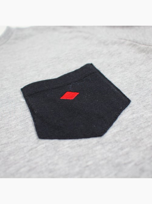 Lee Cooper - Camiseta hombre gris manga corta con bolsillo contrastado - Kiabi