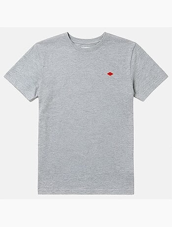 Lee Cooper - Camiseta hombre gris manga corta cuello redondo