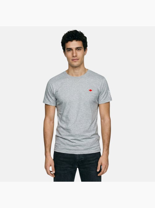 Lee Cooper - Camiseta hombre gris manga corta cuello redondo - Kiabi