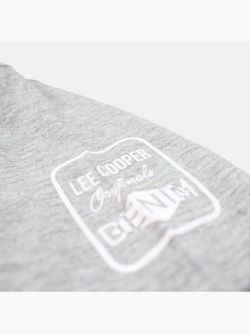 Lee Cooper - Camiseta hombre gris manga corta cuello redondo Gris - Kiabi
