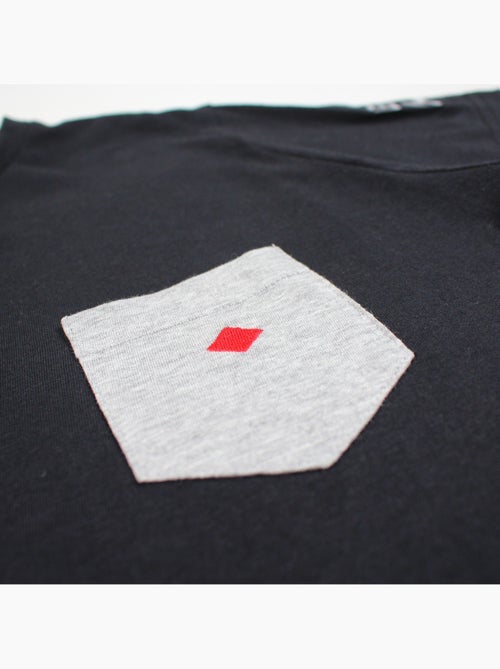 Lee Cooper - Camiseta hombre negro manga corta con bolsillo contrastado - Kiabi