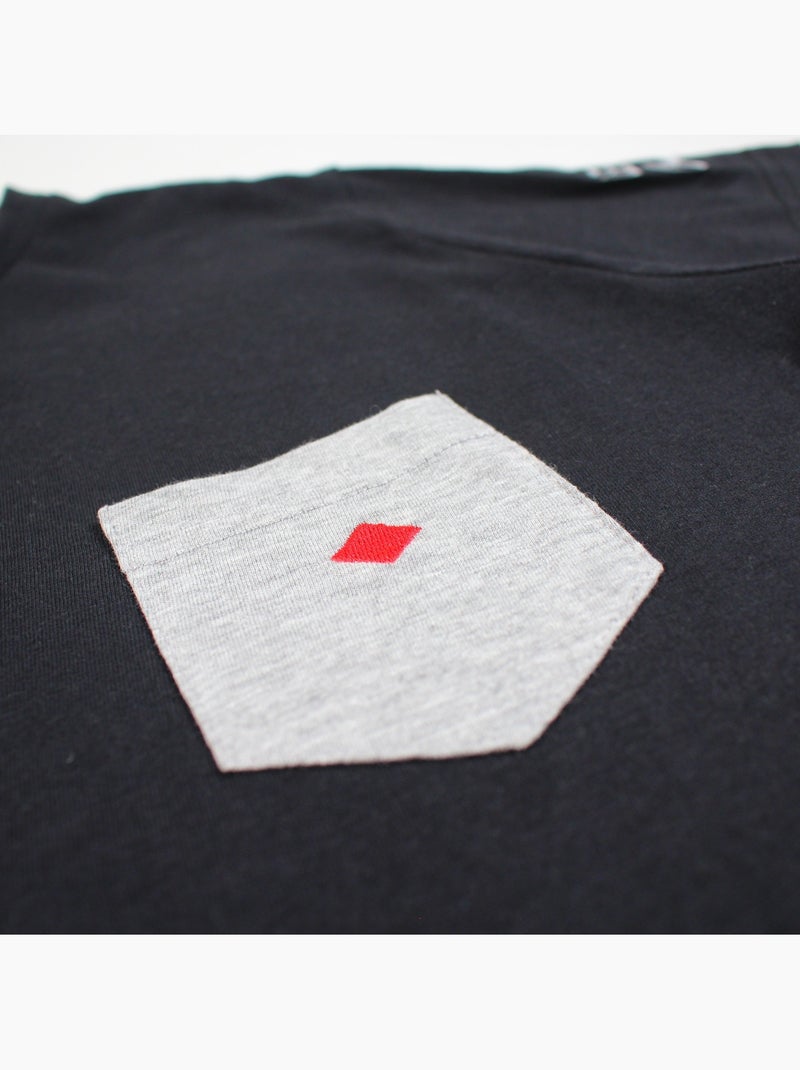 Lee Cooper - Camiseta hombre negro manga corta con bolsillo contrastado Negro - Kiabi