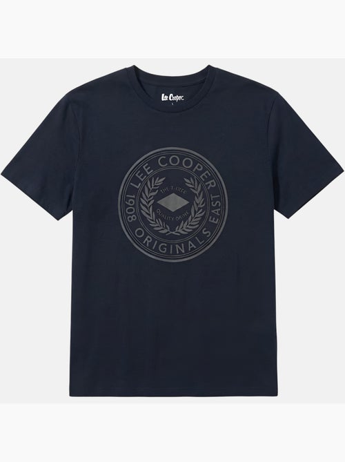 Lee Cooper - Camiseta hombre negro manga corta con logo embossado - Kiabi