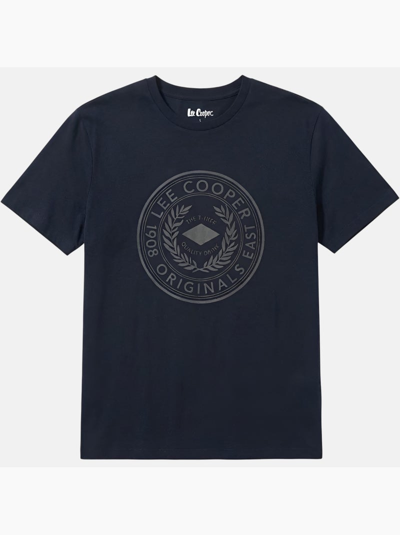 Lee Cooper - Camiseta hombre negro manga corta con logo embossado Negro - Kiabi