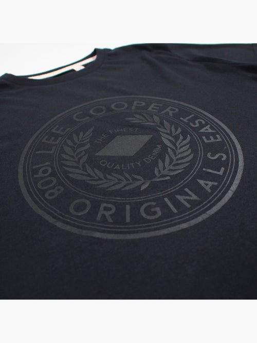 Lee Cooper - Camiseta hombre negro manga corta con logo embossado - Kiabi