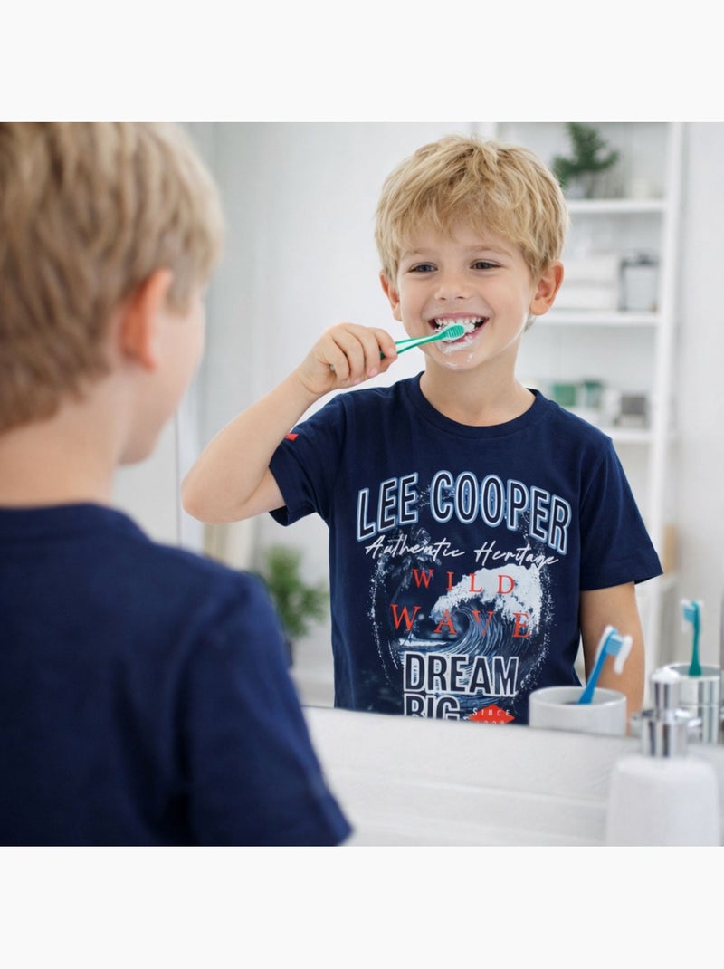 Lee Cooper - Camiseta infantil de manga corta con estilo dinámico Azul marino - Kiabi