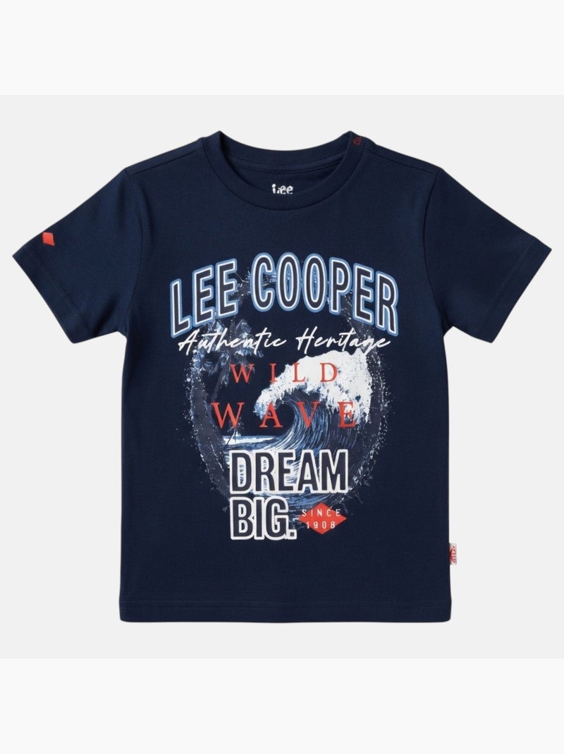 Lee Cooper - Camiseta infantil de manga corta con estilo dinámico Azul marino - Kiabi