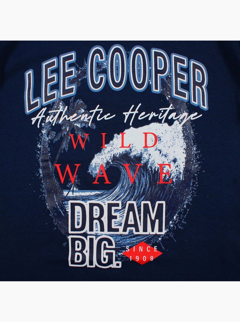 Lee Cooper - Camiseta infantil de manga corta con estilo dinámico Azul marino - Kiabi