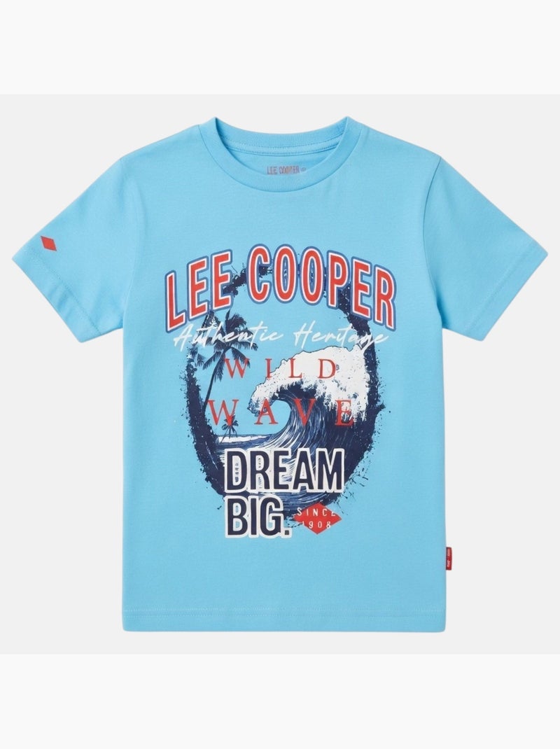 Lee Cooper - Camiseta infantil de manga corta con estilo dinámico Azul - Kiabi
