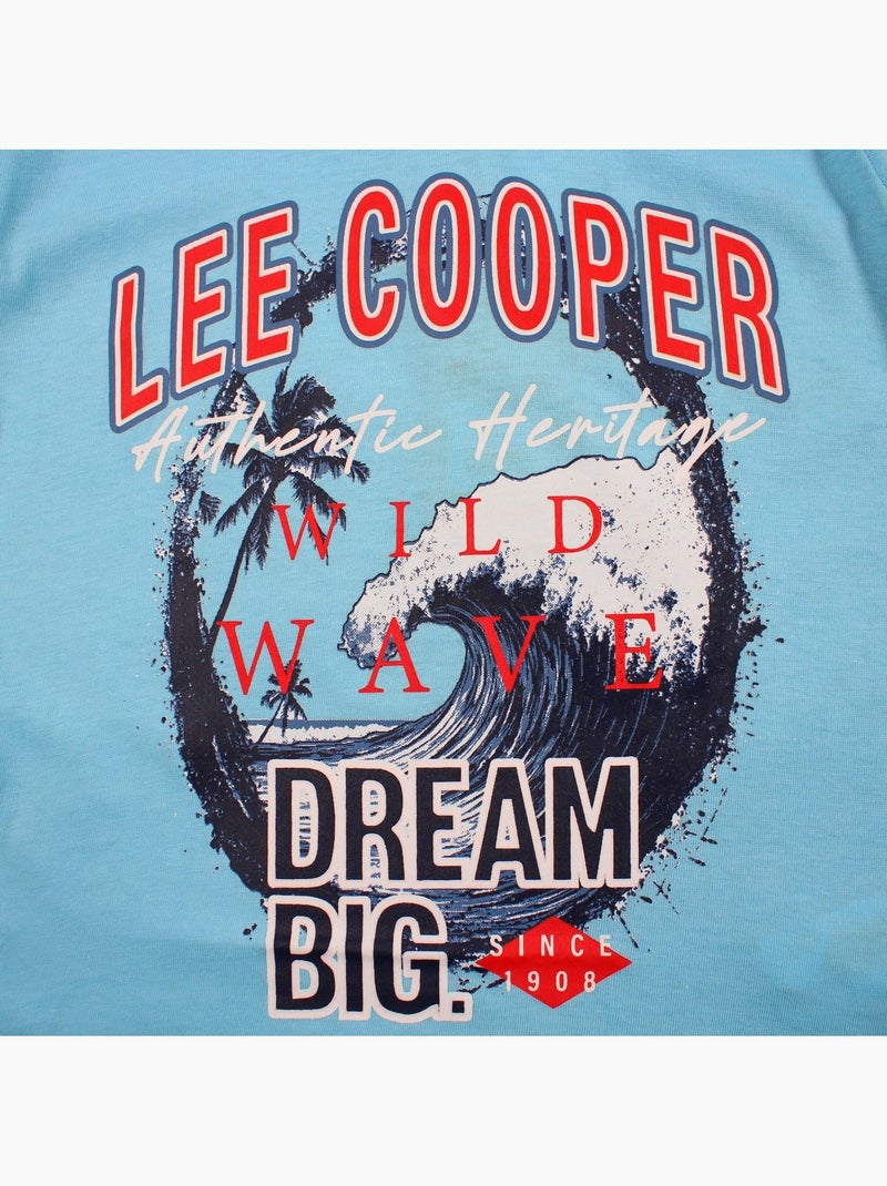 Lee Cooper - Camiseta infantil de manga corta con estilo dinámico Azul - Kiabi