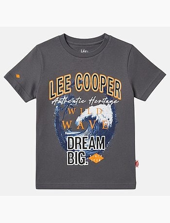 Lee Cooper - Camiseta infantil de manga corta con estilo dinámico